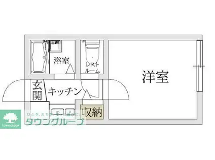 アルページュ目黒(1K/1階)の間取り写真