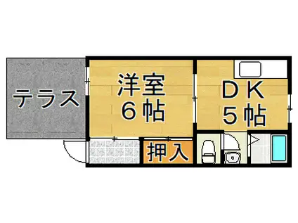 林ビル(1DK/4階)の間取り写真