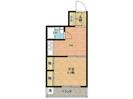 チサンマンション池下(ワンルーム/10階)の間取り写真