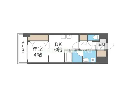 スプランディッド新大阪イースト(1K/2階)の間取り写真