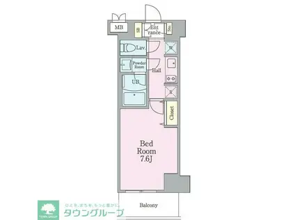 リビオメゾン南砂町(1K/11階)の間取り写真