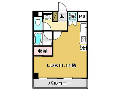 アドレスハリマヤ(ワンルーム/3階)の間取り写真