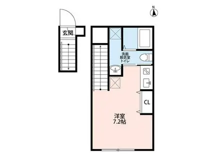 ヴィクトリアンコート中村橋(ワンルーム/2階)の間取り写真