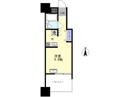 デュアルリンクス川口本町(ワンルーム/2階)の間取り写真