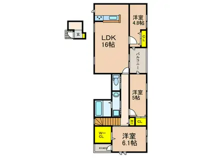 FELICE(3LDK/1階)の間取り写真