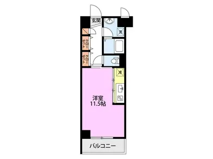 エトリアM.I(ワンルーム/4階)の間取り写真