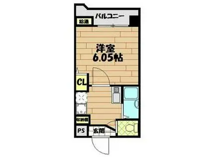 コーニッシュ王子公園(1K/3階)の間取り写真