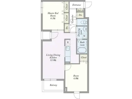 レシデンシア SK(2LDK/4階)の間取り写真