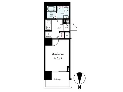 ブライズ大森東TRE(1K/8階)の間取り写真