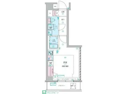 GENOVIA中野島(ワンルーム/3階)の間取り写真