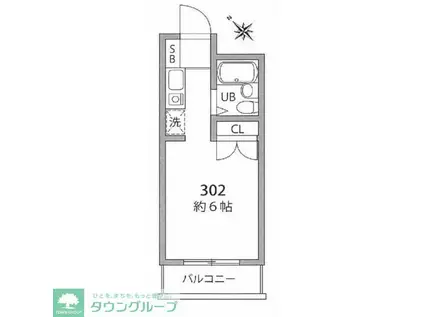 ヴィンテージデザイン国分寺(ワンルーム/3階)の間取り写真