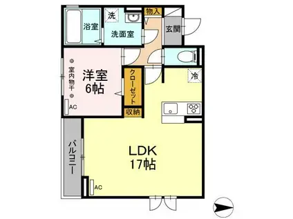セジュール春日町2(1LDK/2階)の間取り写真
