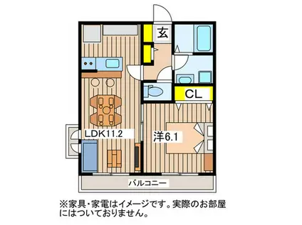 ユグドラシル杉田1番館(1LDK/1階)の間取り写真