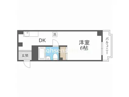 BELONG千林(1K/3階)の間取り写真