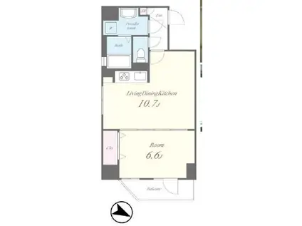 パイン ウェルズ(1LDK/5階)の間取り写真