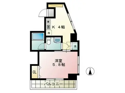 アルフェラッツ(1K/3階)の間取り写真