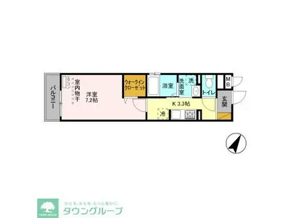 トロイメライ(1K/3階)の間取り写真