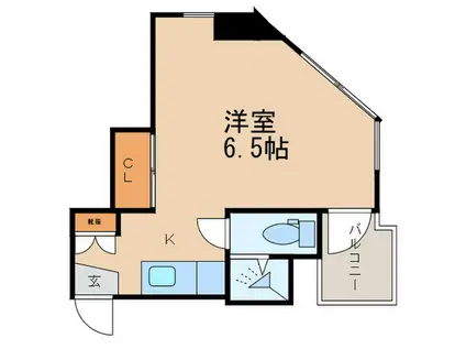 落合ハイツ(1K/3階)の間取り写真