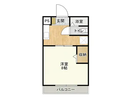 ランカン天竜川(1K/1階)の間取り写真