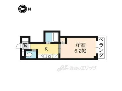 OPTI中川(1K/3階)の間取り写真