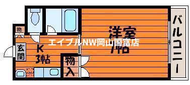 ヴェルメス津島(1K/4階)の間取り写真
