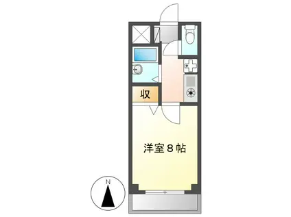 第2ジュノーム(1K/1階)の間取り写真