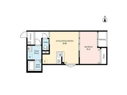 COCON GRANDJOUR 武庫之荘西(1LDK/1階)の間取り写真