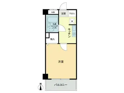 常盤台宝マンション(1K/1階)の間取り写真