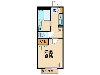 アドシールヒロ(1K/1階)の間取り写真