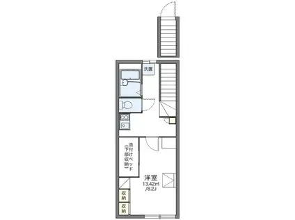 レオパレスLUMIERE元町(1K/2階)の間取り写真