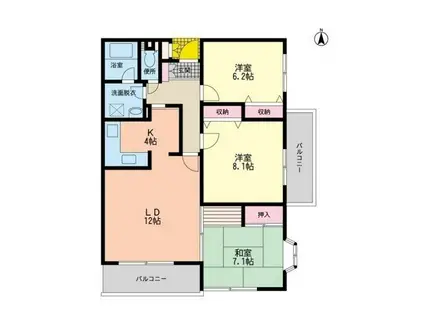 武蔵野パークヒルズ(3LDK/3階)の間取り写真