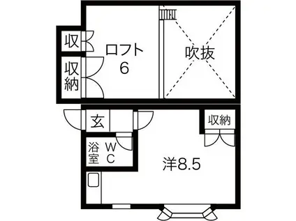サンシャインパレス(ワンルーム/3階)の間取り写真