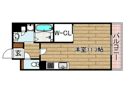 シャーメゾンミッド高槻(1K/1階)の間取り写真