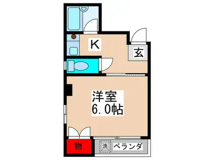 マイコーポ玉造(1K/3階)の間取り写真