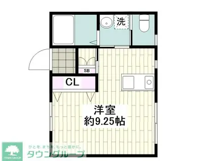 ドリームキャッスル弐番館(1K/1階)の間取り写真