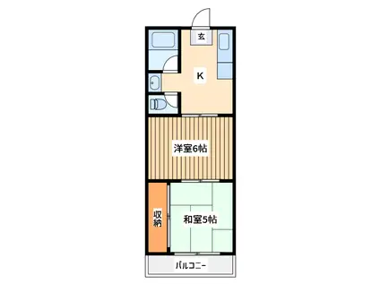 ラフィーネハイツ(2K/1階)の間取り写真