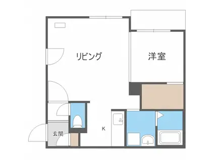 TONY VILLAGE KYOEI(1LDK/5階)の間取り写真