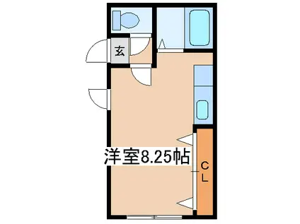 コーポIF(ワンルーム/1階)の間取り写真
