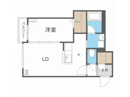 グランラヴィーヌ西町(1LDK/1階)の間取り写真