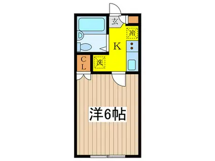 ブランドール吉野(1K/1階)の間取り写真