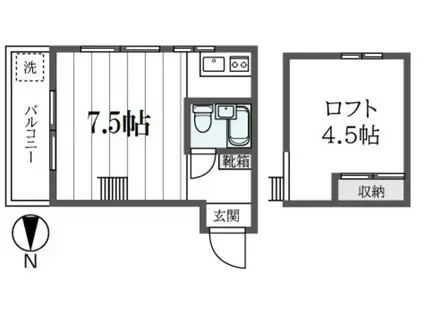 アーバンハウス(ワンルーム/1階)の間取り写真