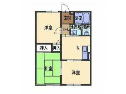 フラワーハイツAB(3K/1階)の間取り写真