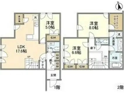 ブリランテ苦楽園(3LDK/1階)の間取り写真