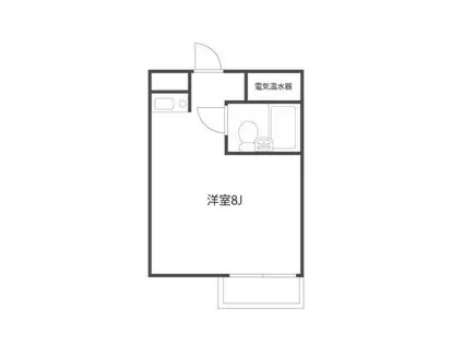 QUEST(ワンルーム/1階)の間取り写真