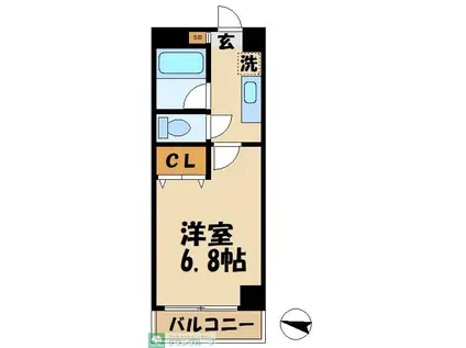 エルエストゥディオ(1K/3階)の間取り写真