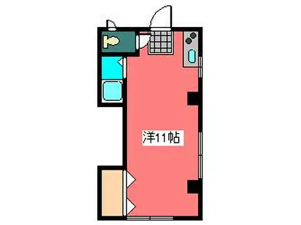 スカイハーツ(ワンルーム/1階)の間取り写真