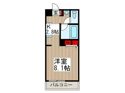 コルティーレ並木(1K/1階)の間取り写真