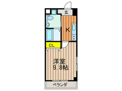 アートプラザ枚方(1K/5階)の間取り写真