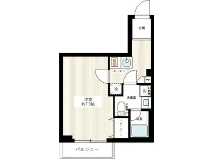 イアース東武練馬II(1K/2階)の間取り写真