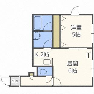 ステージノア北円山(1LDK/4階)の間取り写真